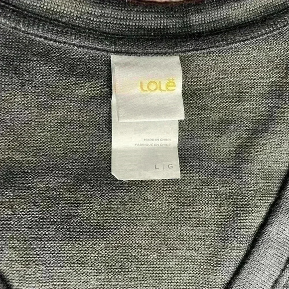 Lole Gray V-neck Athletic Yoga Top Size Large - Picture 2 of 3